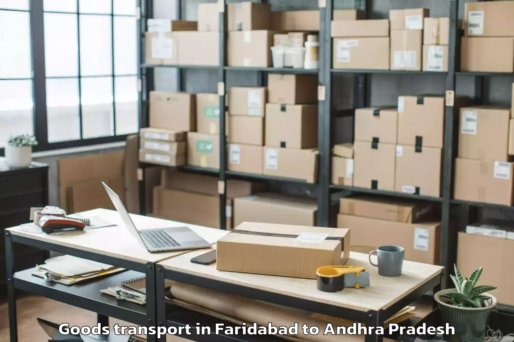 Professional Faridabad to Rudravaram Goods Transport